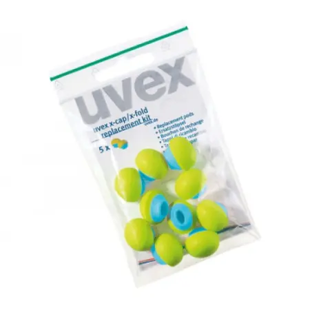 Беруши UVEX ИКС-ФОЛД на скобе (лайм/синий)