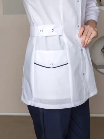 Костюм ОРХИДЕЯ женский с БР (белый/т.синий) женские медицинские