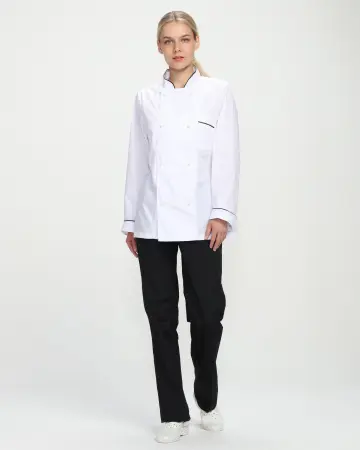 Костюм ГУРМАН женский (белый/черный)