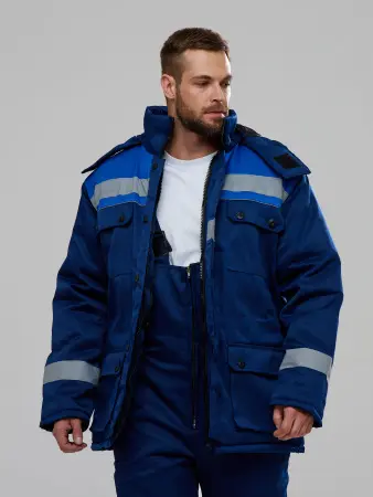 Костюм БУРЯ зимний с ПК (т.синий/васильковый)