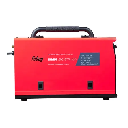 Сварочный полуавтомат FUBAG INMIG 200 SYN LCD (новый дисплей) с горелкой FB 250 3м (FB 250 Ergo 3м)