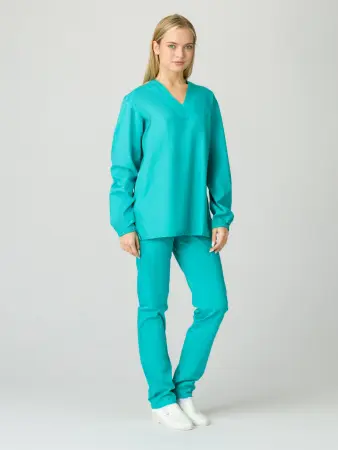 Костюм ХАССП-БАЗА женский с БР (бирюзовый) женские медицинские