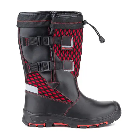Сапоги ЛИДЕР ИМПОРТ 8762-1РНМ-1 ПУ/Резина шерст.мех с КП (красный/черный)