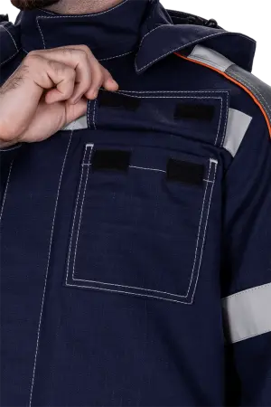 Костюм МЕГАСТАТОЙЛ NEW с БР (т.синий/серый/оранжевый)