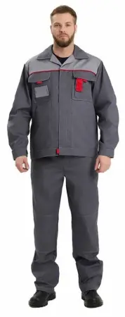 Костюм КИРЖАЧ Л10-КБР с БР (серый/красный)