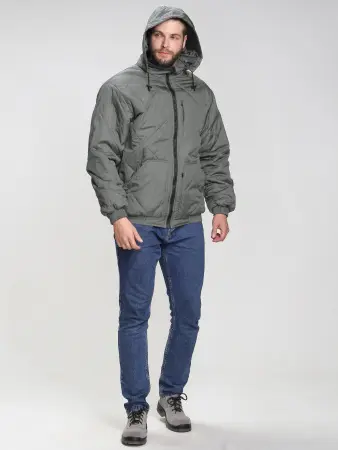 Куртка БОМБЕР-ЛЮКС демисезонная (св.серый)