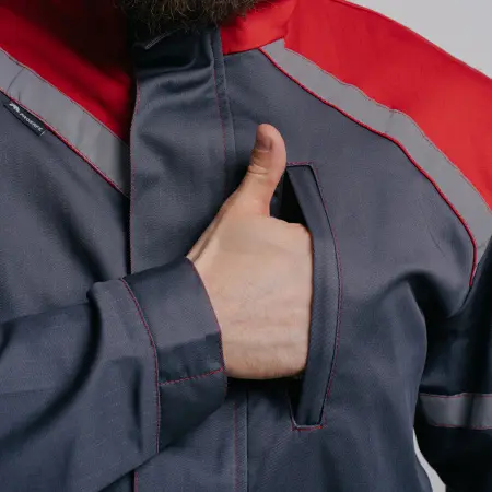 Костюм ГИДРА-2 с ПК (т.серый/красный)