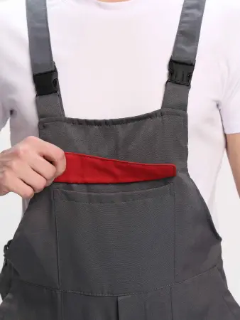 Полукомбинезон для ИТР (серый/красный)