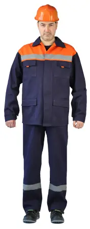 Костюм СПЕЦОВКА с СОП с ПК (синий/оранжевый) Костюм СПЕЦОВКА с СОП с ПК (синий/оранжевый)