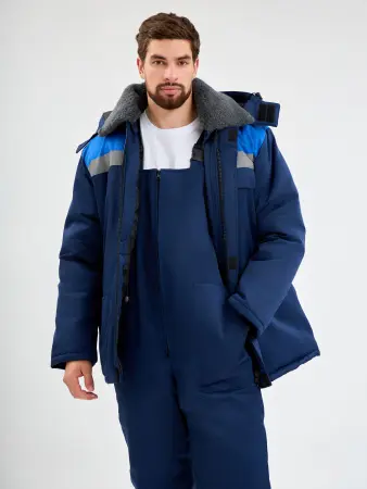 Костюм ТРУЖЕНИК-УЛЬТРА-2 СОП зимний с ПК (т.синий/васильковый)