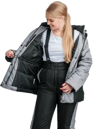 Костюм УРАЛОЧКА женский зимний (черный/серый)