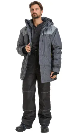 Куртка RONTA KR930 зимняя (т.серый/черный/св.серый)
