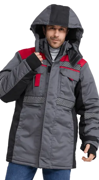 Куртка RONTA KR585 зимняя с СОП (т.серый/красный/черный) Куртка RONTA KR585 зимняя с СОП (т.серый/красный/черный)