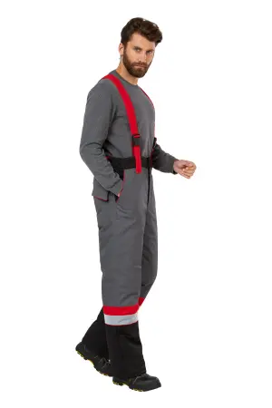 Костюм ПАМИР зимний с БР (серый/черный/красный)