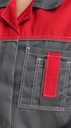 Халат RONTA HL101 женский (т.серый/красный)