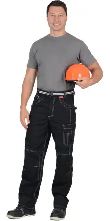 Брюки СИРИУС-ПРЕСТИЖ кант СВМ (черный)