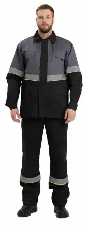 Костюм ЮЖНАЯ ШИРОТА с БР (черный/серый)