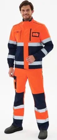 Костюм сигнальный PROFLINE SPECIALIST-2 с ПК (оранжевый/т.синий)