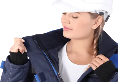 Костюм КМ-10 ЛЮКС жен. зимний c БР (василек/т.синий)