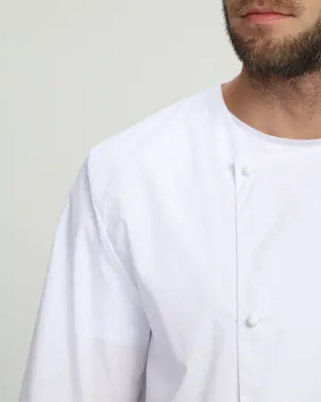 Костюм повара ШЕФ-2 (белый/черный/принт-клетка)