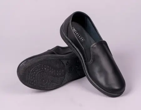 Туфли мужские нат.кожа ПВХ (черный)