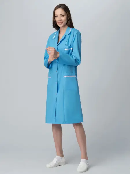 Халат СТАНДАРТ женский (голубой) женские медицинские