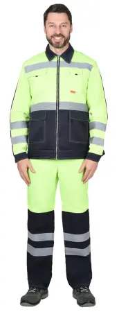 Костюм СИРИУС-МАГИСТРАЛЬ-ЛЮКС с БР (лимонный/синий)