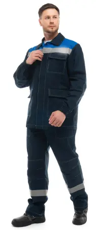 Костюм СПЕЦИАЛИСТ 100% ХБ СОП с БР (синий/васильковый)