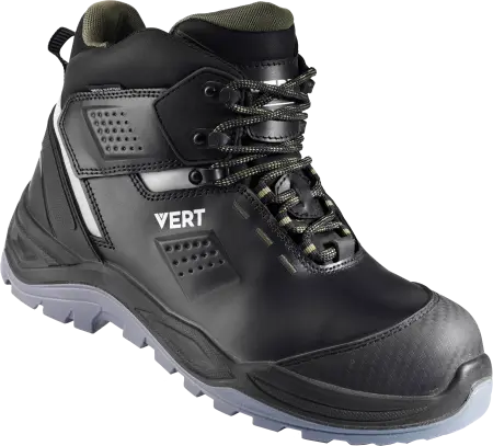 Ботинки VERT ПУ/ТПУ кожаные с КП и КС (черный)