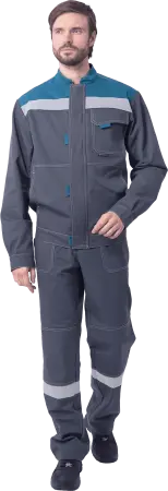 Костюм РАЦИОНАЛИЗАТОР с ПК (серый/бирюзовый)