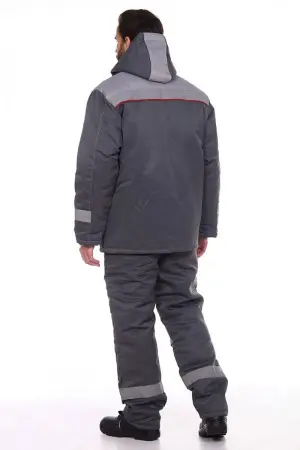 Костюм зимний с ПК (серый/св.серый/красный)