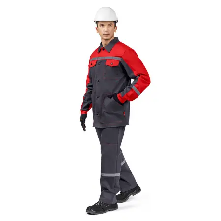 Костюм ВОЛГА с ПК (т.серый/красный) Костюм ВОЛГА с ПК (т.серый/красный)