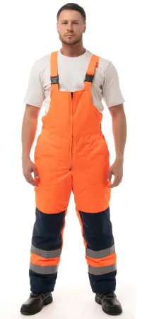 Костюм НОРДИК зимний с ПК (оранжевый/т.синий)