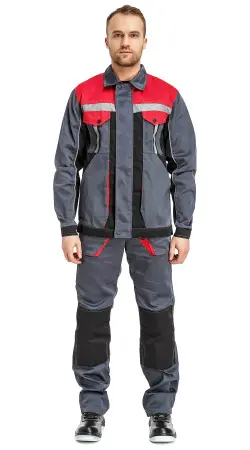 Костюм RONTA KS806 с БР (т.серый/черный/красный)