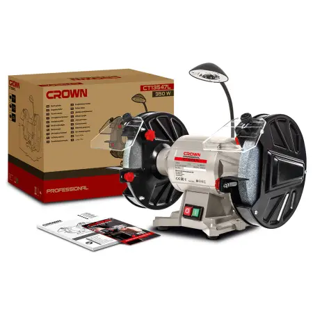 Точильный станок CROWN CT13547L 350Вт 2840об/мин 200/200мм
