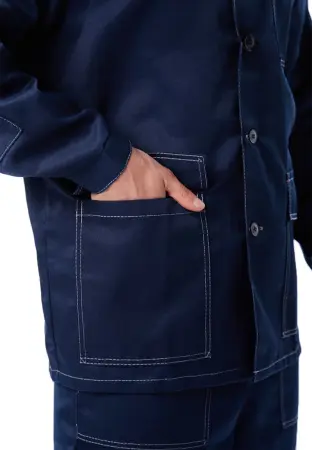 Костюм ДАМАСК с БР (т.синий/васильковый)