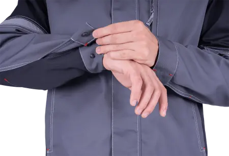 Куртка ТУРБО SAFETY (серый/чёрный/красный)