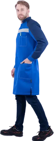 Халат РОУД (василек/т.синий)