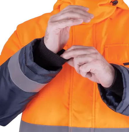 Костюм БРАЙТ зимний с ПК (оранжевый/синий)