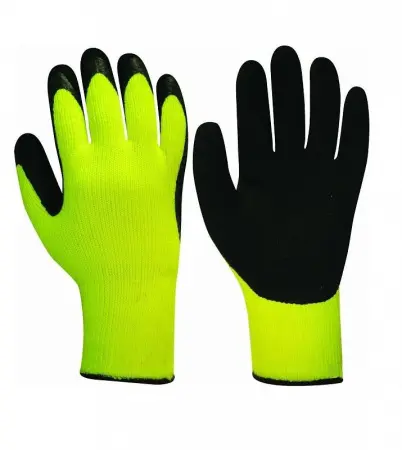 Перчатки зимние акриловые со вспененным латекс. покрытием 