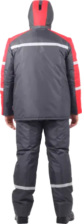 Костюм РОУД зимний с ПК (т.серый/красный)
