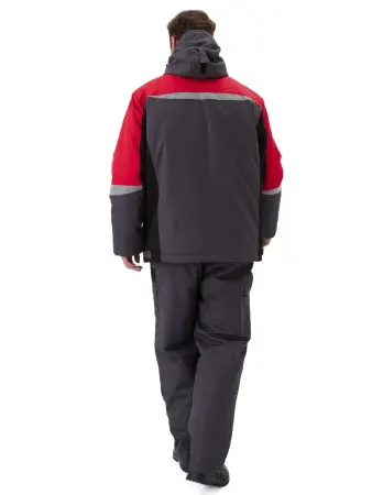 Костюм ВЕКТОР зимний с ПК (т.серый/черный/красный)
