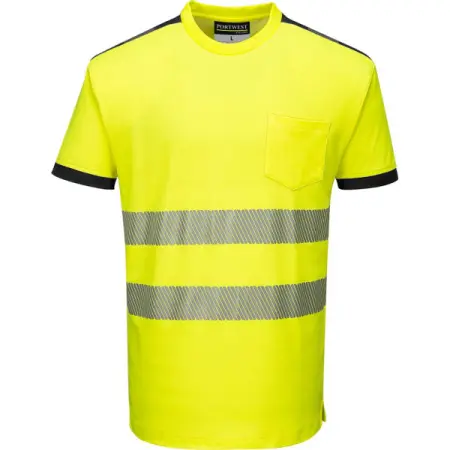 Футболка PORTWEST T181 сигнальная (желтый/черный)