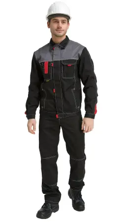 Костюм RONTA KS212 с ПК (черный/т.серый) Костюм RONTA KS212 с ПК (черный/т.серый)