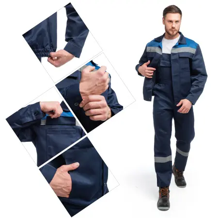 Костюм СТАНДАРТ-2 с СОП с ПК (т.синий/васильковый)