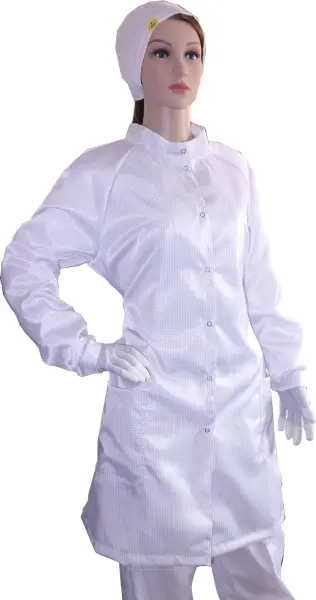 Халат DOKA-I003-ВС женский антистатический (белый)