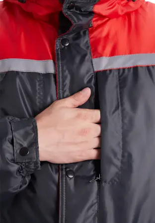 Костюм СТИМ зимний с ПК (т.серый/красный) Костюм СТИМ зимний с ПК (т.серый/красный)