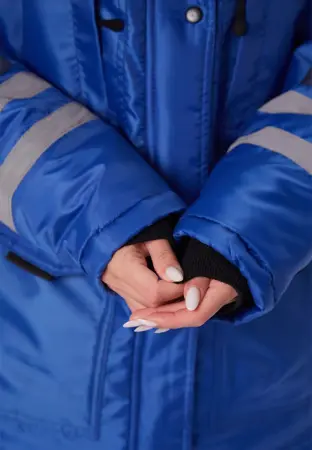 Костюм ЗИМНИК женский зимний с ПК (василек/т.синий)