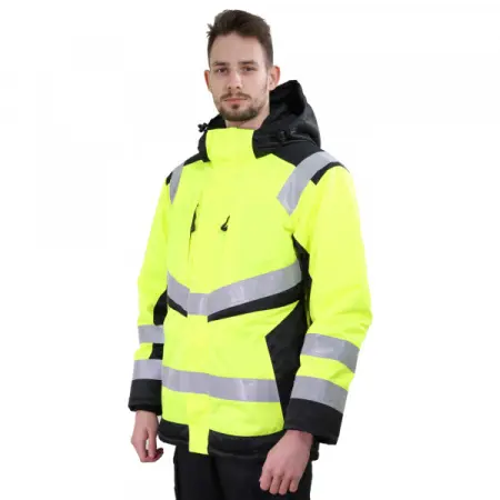 Куртка Brodeks KW 216 зимняя сигнальная (желтый/черный) Куртка Brodeks KW 216 зимняя сигнальная (желтый/черный)