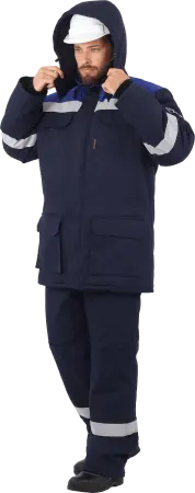 Костюм АНТИСТАТ зимний с ПК (т.синий/василёк)